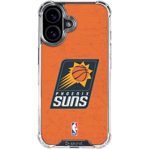 NBA Phoenix Suns Distressed iPhone 16 Clear Case
